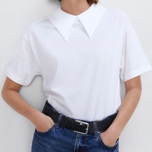 Zara Pointed Collar T-Shirt